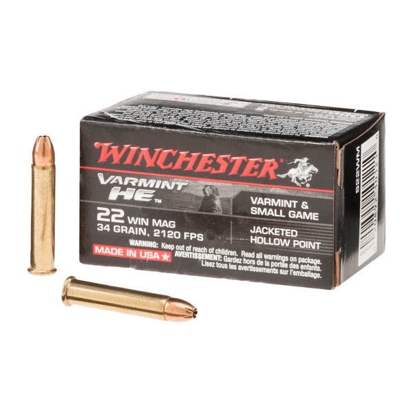 Winchester Varmint HE .22 Winchester Mag. 34-Grain Rimfire Ammunition