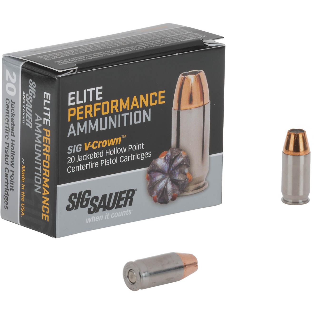 SIG SAUER Elite V-Crown .380 ACP 90-Grain Centerfire Ammunition