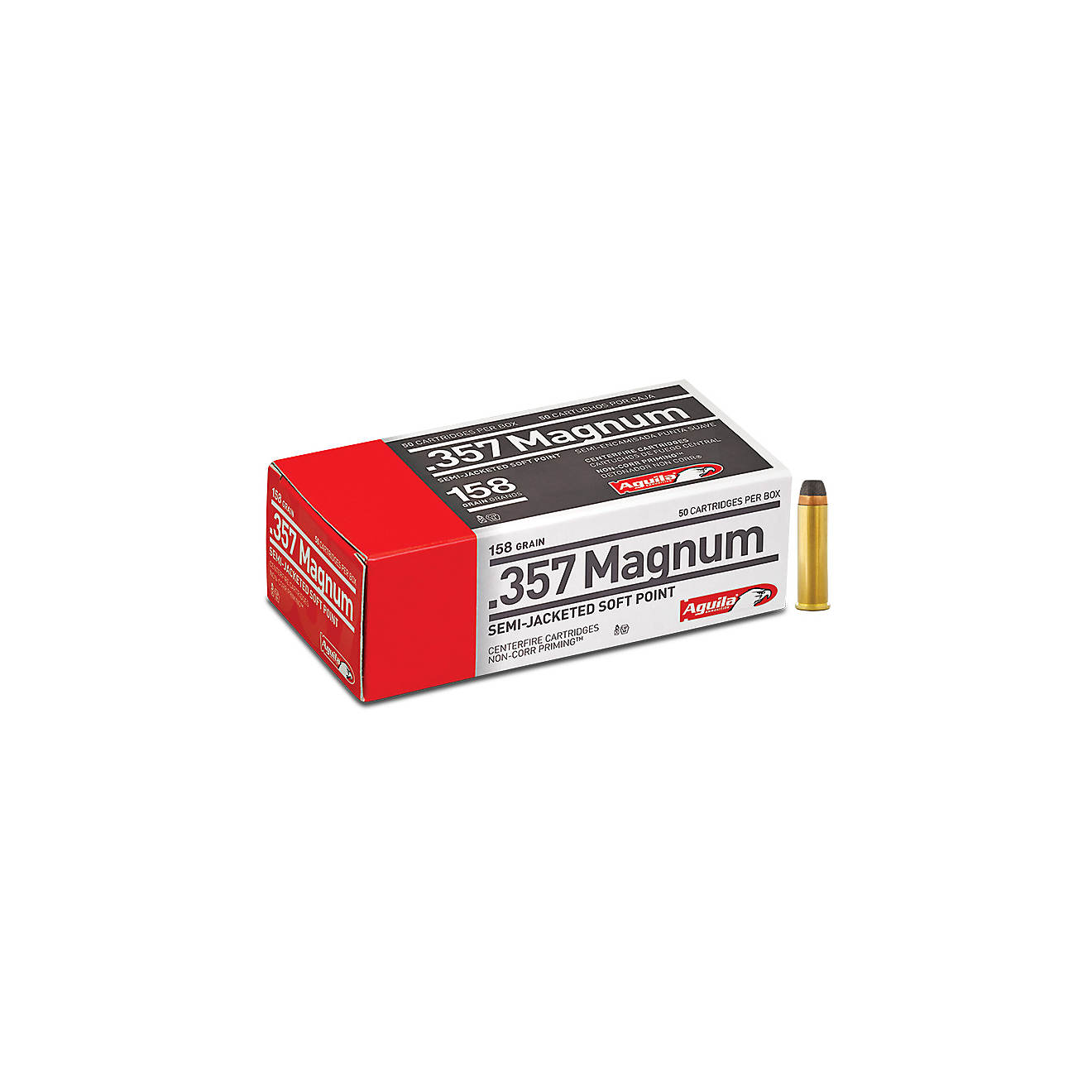 Aguila Ammunition SJSP .357 Magnum 158-Grain Centerfire Pistol Ammunition