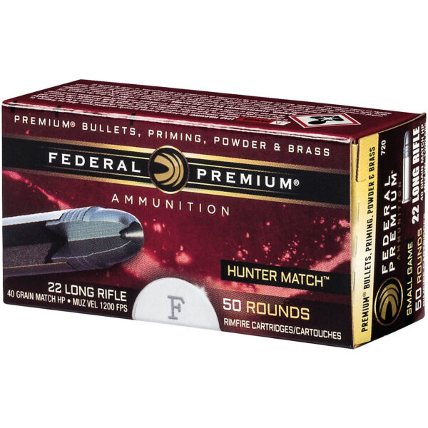 Federal Premium Hunter Match .22 LR 40-Grain Rimfire Rifle Ammunition