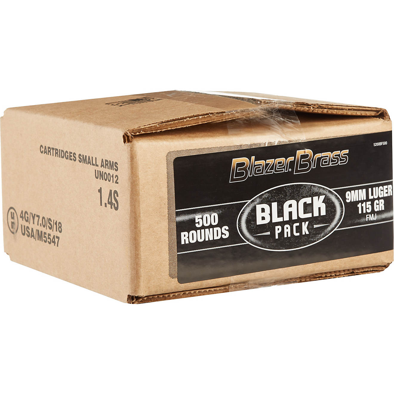 Blazer Brass Black Pack 9mm Luger 115-Grain Centerfire Pistol Ammunition