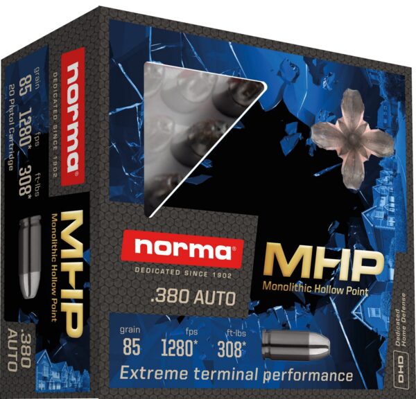 Norma USA .380 Auto MHP 20-Round Ammunition