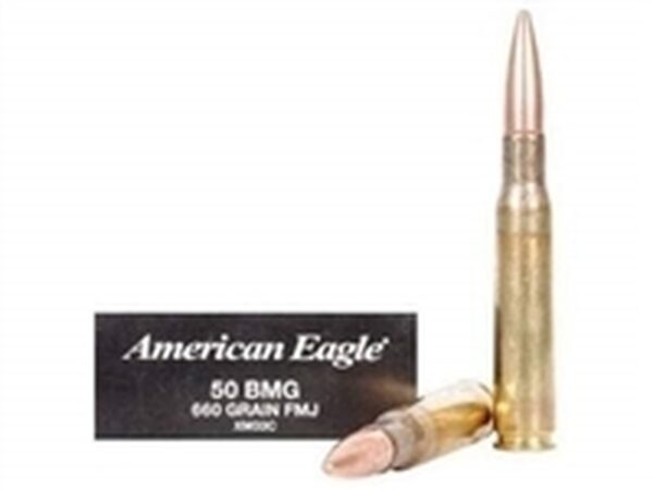 Federal 50 BMG XM33C 660 Grain Full Metal Jacket CASE 100 rounds